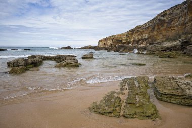 Galizano plaj Cantabria, İspanya