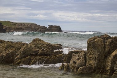 Galizano plaj Cantabria, İspanya