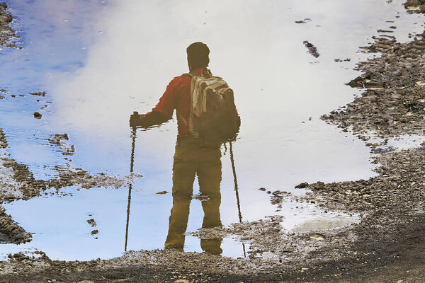 Picos de Europa montain range and Fuente D in Cantabria, Spain