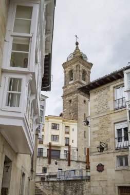 Vitoria Gasteiz Ortaçağ şehir merkezinde Bask Ülkesi, İspanya