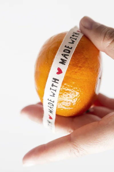 A fruit with a love message