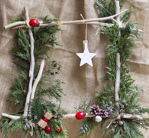 Doğal malzemelerle yapılan Noel süsleri