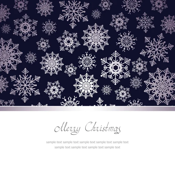 Christmas Greeting Card Płatki Śniegu Miejsce Dla Tekstu — Zdjęcie stockowe