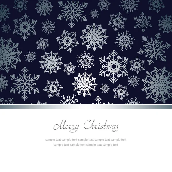 Weihnachtsgrußkarte Mit Schneeflocken Und Platz Für Text — Stockfoto