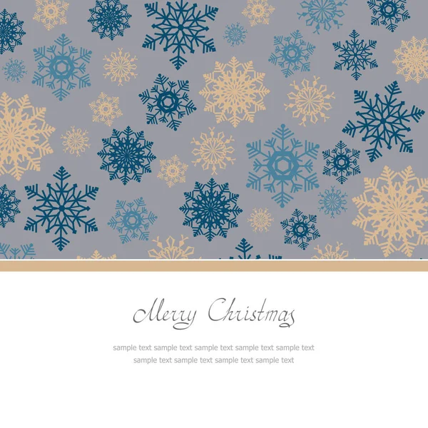 Christmas Greeting Card Colored Snowflakes Place Text — Stock Photo, Image