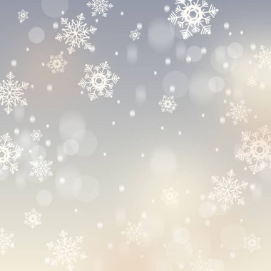 Kar taneleriyle soyut noel arkaplanı