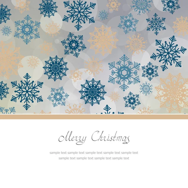 雪の色とテキストのための場所 グリーティング カード クリスマス — ストック写真
