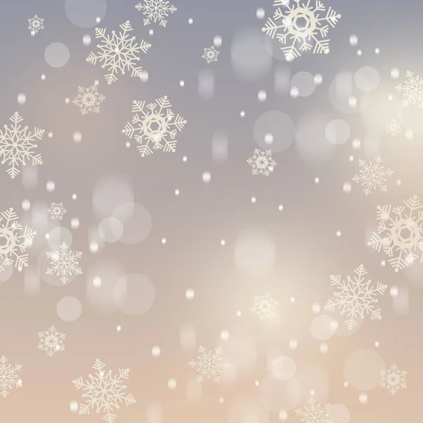 Fondo Navidad Abstracto Con Copos Nieve — Foto de Stock