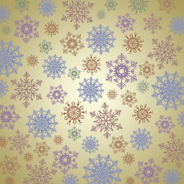 Fond Abstrait Noël Avec Des Flocons Neige Colorés — Photo