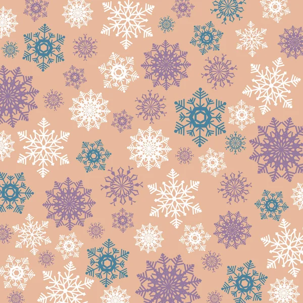 Abstrakti Joulutausta Värillisillä Lumihiutaleilla — kuvapankkivalokuva