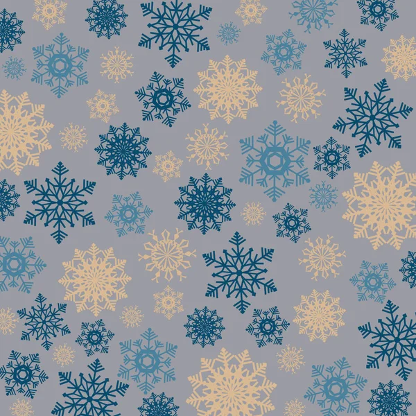 Abstracte Achtergrond Van Kerstmis Met Gekleurde Sneeuwvlokken — Stockfoto