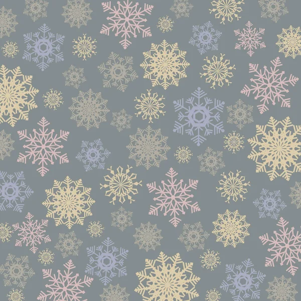 Abstract Christmas Background Colored Snowflakes Stock Photo