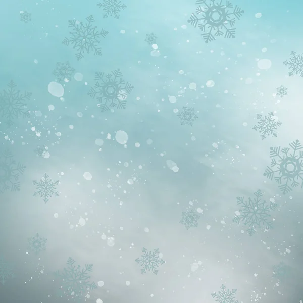 Winter background with snowflakes Stock Photo