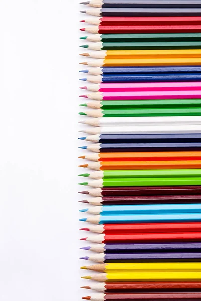 Beautiful Color Pencils White Background — Stock Photo, Image