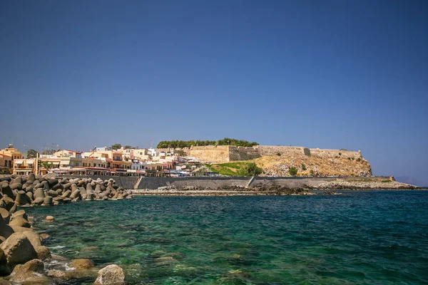 Fortezza Girit Yunanistan Kale Ile Rethimno Şehir — Stok fotoğraf