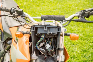 Motosiklet kablo hırsızlığıyla kısa devre yapmış.