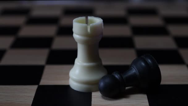 Gesellschaftliches Problemkonzept Mit Schach Illustration Schwarze Leben Sind Wichtig — Stockvideo