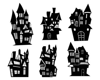 Castle dizi beyaz bir arka plan üzerinde