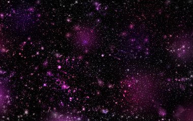 Bir alan galaksinin, koyu arka plan yıldızları ile atmosfer