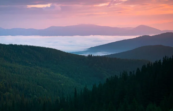 Maravilloso Amanecer Las Montañas — Foto de Stock