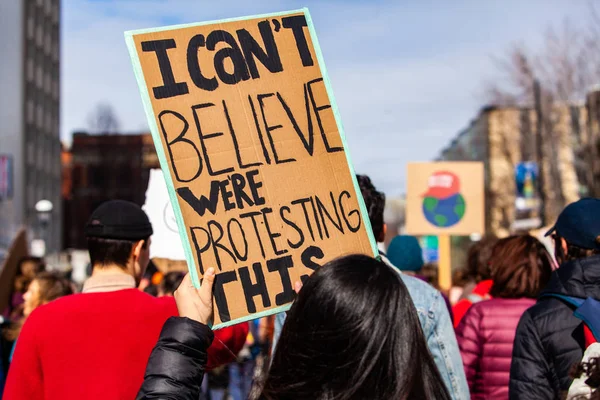 Ekologičtí demonstranti pro klimatické změny — Stock fotografie