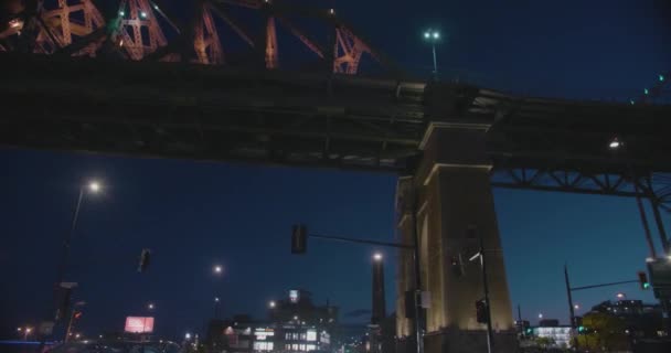 Jacques Cartier Brug 's nachts. — Stockvideo