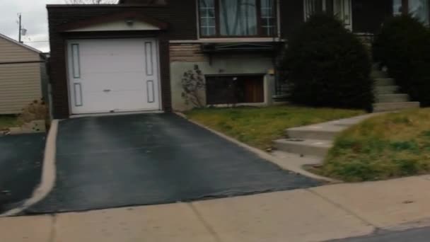 Foto de rastreamento do bairro suburbano de Quebec — Vídeo de Stock