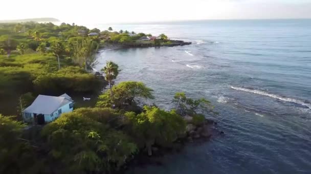 Droning i Treasur Beach, Jamaica. — Stockvideo