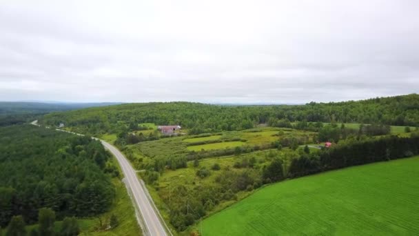 Стрельба дронов в Квебеке, Канада — стоковое видео