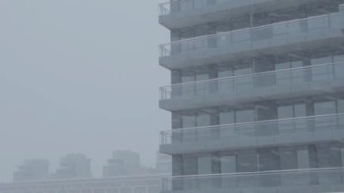 Şehir merkezinde kar fırtınası