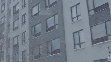 Şehir merkezinde kar fırtınası