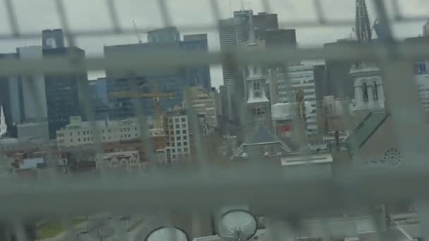 在Jacques Cartier桥上开车 — 图库视频影像
