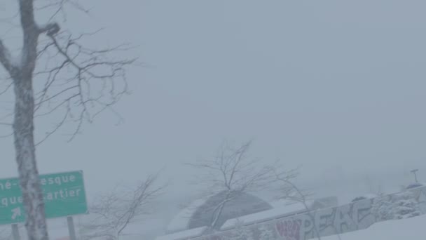 Tormenta de nieve en Montreal, Canadá — Vídeo de stock