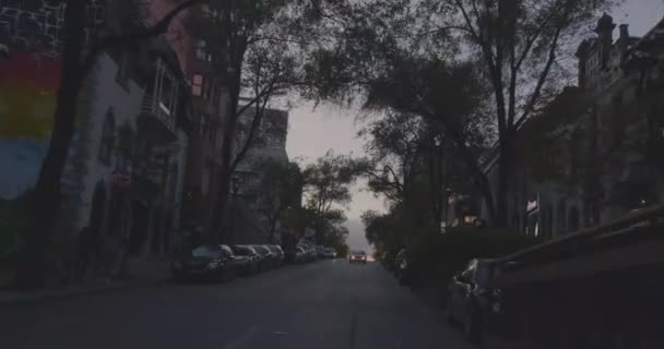 Rijden op Saint Denis Street uitzicht. — Stockvideo
