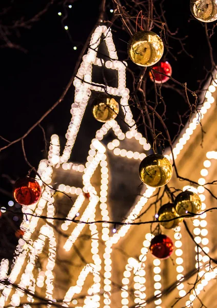 Nieuwe Jaar Boom Aan Het Rode Plein Moskou Feestelijke Decoratie — Stockfoto