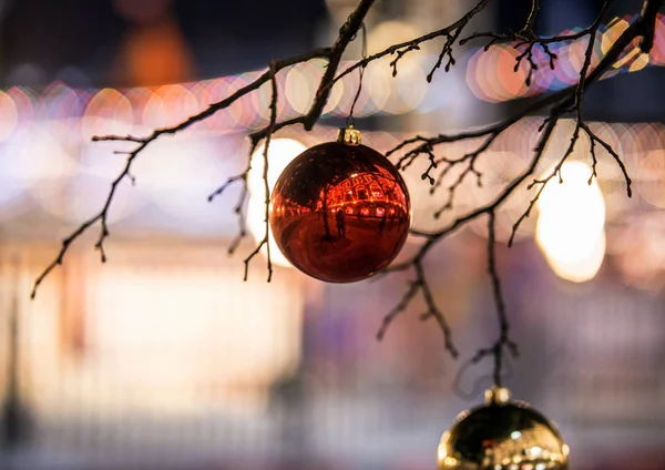 Árvore Ano Novo Praça Vermelha Moscou Decoração Festiva Cidade Moscou — Fotografia de Stock