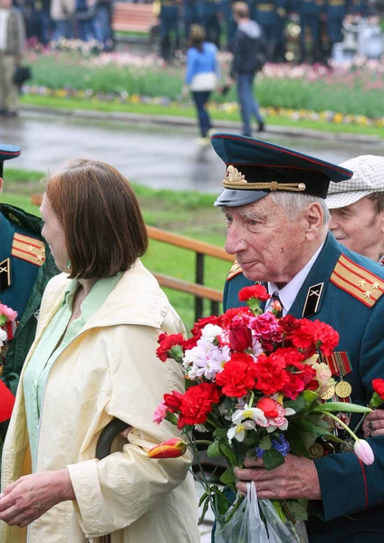2012 Moscow Russia Veterans Second World War Relatives Park Great — Stock Photo, Image