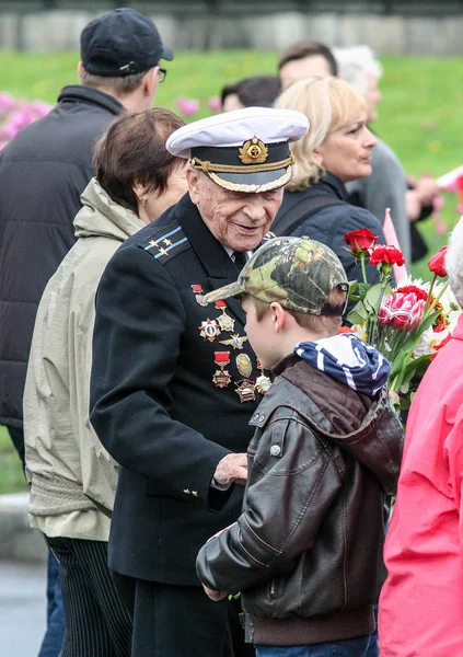 2012 Moscow Russia Veterans Second World War Relatives Park Great — Stock Photo, Image