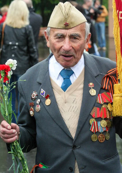 2012 Moscow Russia Veterans Second World War Close Celebration Victory — Stock Photo, Image