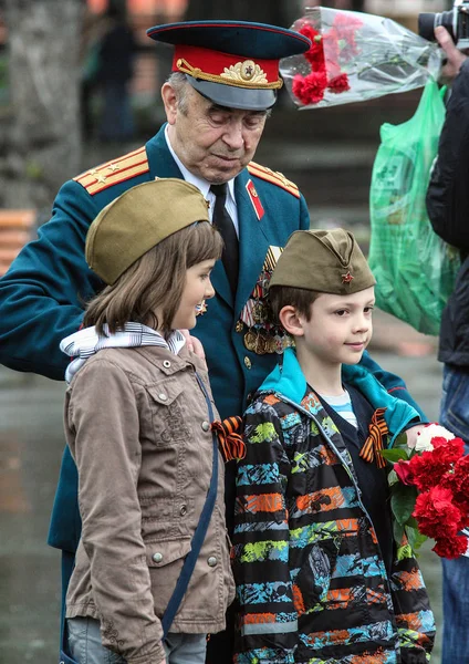 2012 Moscow Russia Veterans Second World War Relatives Park Great — Stock Photo, Image