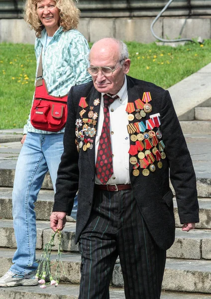 2012 Moscow Russia Veterans Second World War Close Celebration Victory — Stock Photo, Image