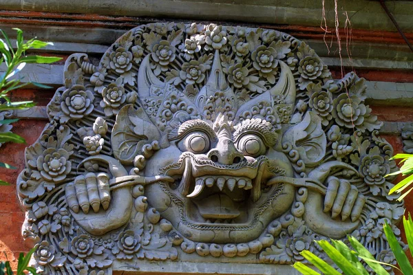 Dekoratív Épület Autentikus Elemeit Ókori Építészet Bali Utazás Indonézia — Stock Fotó