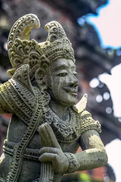 Een Oude Stenen Sculpturen Ubud Bezienswaardigheden Van Indonesië Reis Rond — Stockfoto