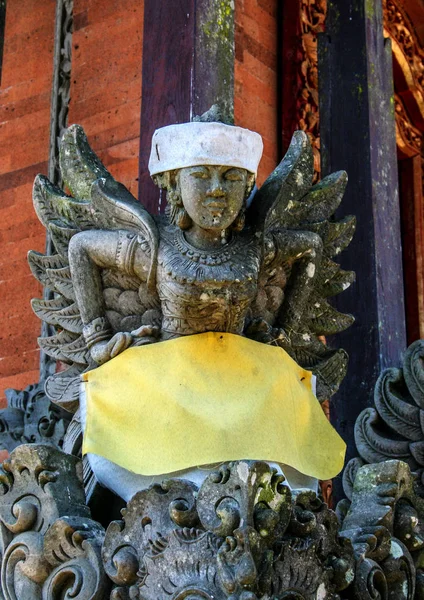 Een Oude Stenen Sculpturen Ubud Bezienswaardigheden Van Indonesië Reis Rond — Stockfoto