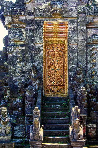 Elementos Auténticos Decorativos Del Edificio Una Arquitectura Antigua Bali Viajar —  Fotos de Stock