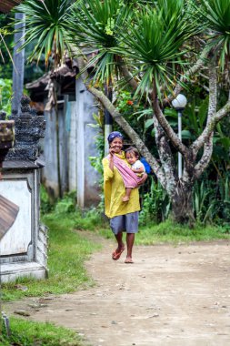 2009.10.08, Ubud, Bali. Endonezya çocukların farklı duygular. Bali seyahat.