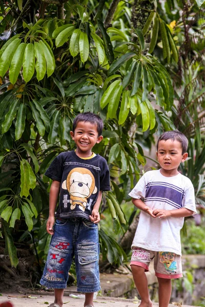 2009 Ubud Bali Different Emotions Indonesian Children Travel Bali — Stock Photo, Image