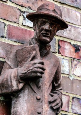 01.02.2011, Hamburg, Almanya. Hamburg binalarda Dekoratif unsurları. Almanya'nın eski ve modern mimari.