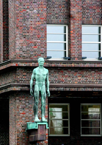 2011 Hamburgo Alemanha Elementos Decorativos Dos Edifícios Hamburgo Arquitetura Moderna — Fotografia de Stock