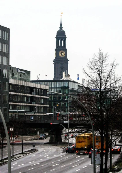 2011 Hamburg Niemcy Architektura Europy Pejzaże Miasta Hamburga Zimie — Zdjęcie stockowe